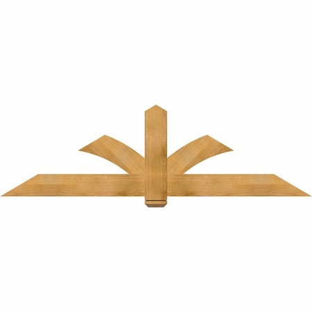 Ekena Millwork Redmond Rough Sawn Timber Gable Bracket, Western Red Cedar, 84"W x 24"H x 2"D x 6"F, 7/12 Pitch GBW084X24X0206RED00RWR